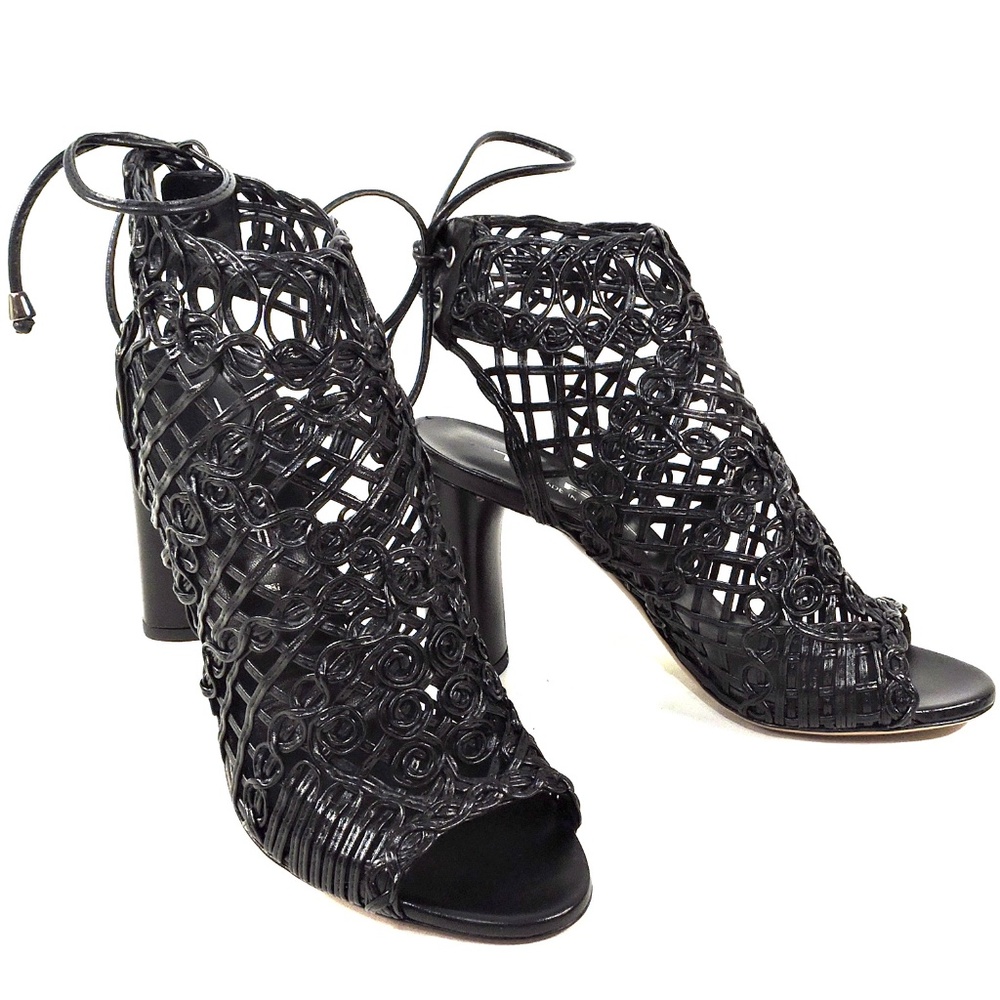 TIFFI 🇮🇹 WOMEN'S BLACK LEATHER FASHION SANDALS